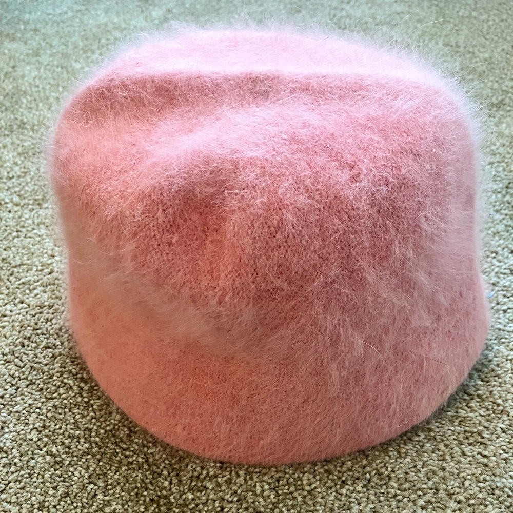 Vintage Angora Angora‎ Wool Pink Bucket Hat Women’s One Size Bohemian